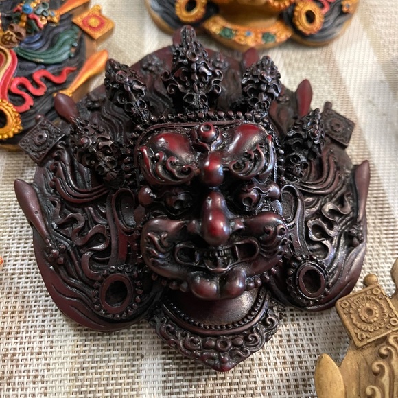 Beautiful wall hanging clay bhairab mask - Picture 7 of 16